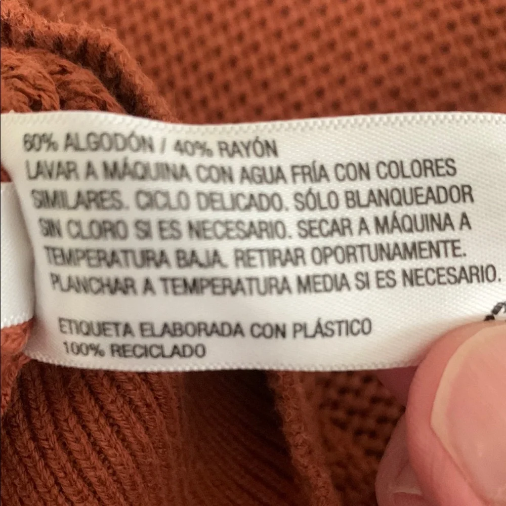 Prologue Rust/Brown Crewneck Sweater with Ribbed Texture - Picture 4 of 9